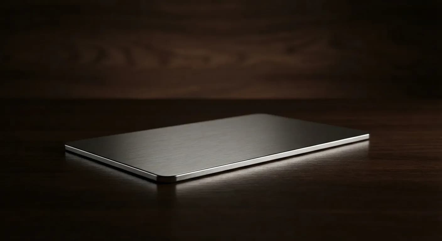 Gros plan iconique d'une carte bancaire CIC premium sur un bureau en bois.