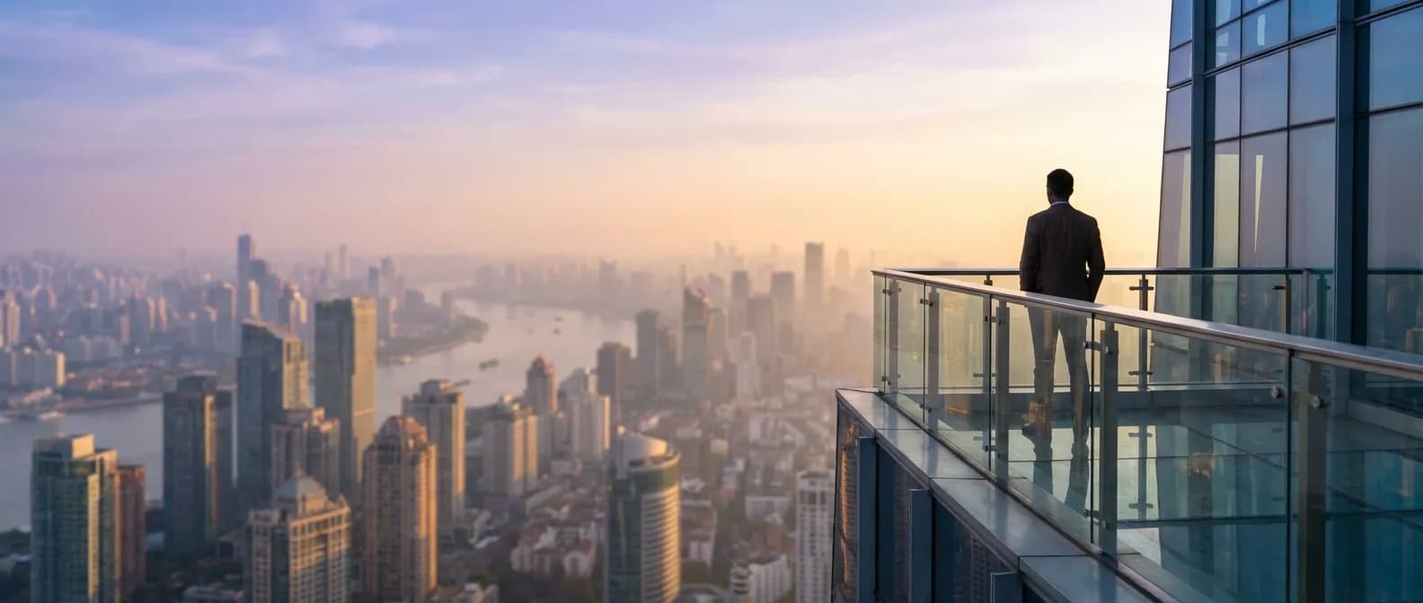 Entrepreneur visionnaire contemplant l'avenir d'un projet sans financement initial