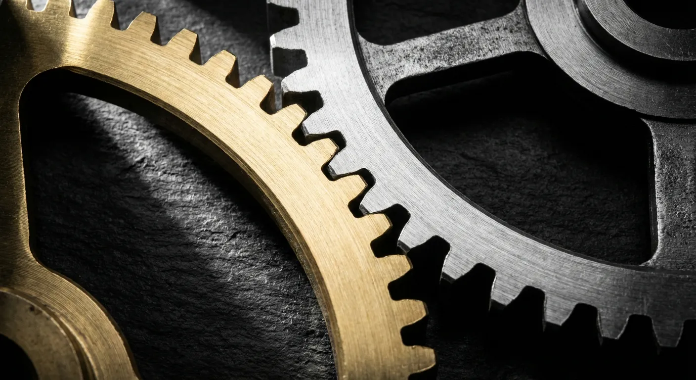 Engrenages symbolisant la synergie d'une operation partnership