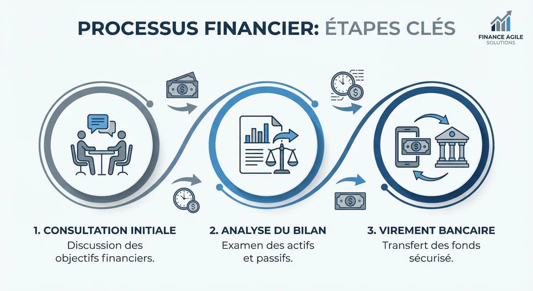 Schéma des étapes chronologiques pour verser une avance sur dividendes