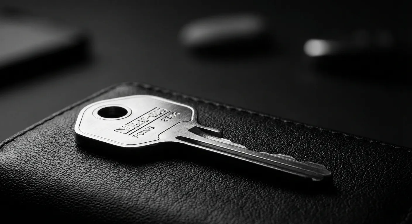 Clé en argent sur cuir sombre pour la requalification en CDI