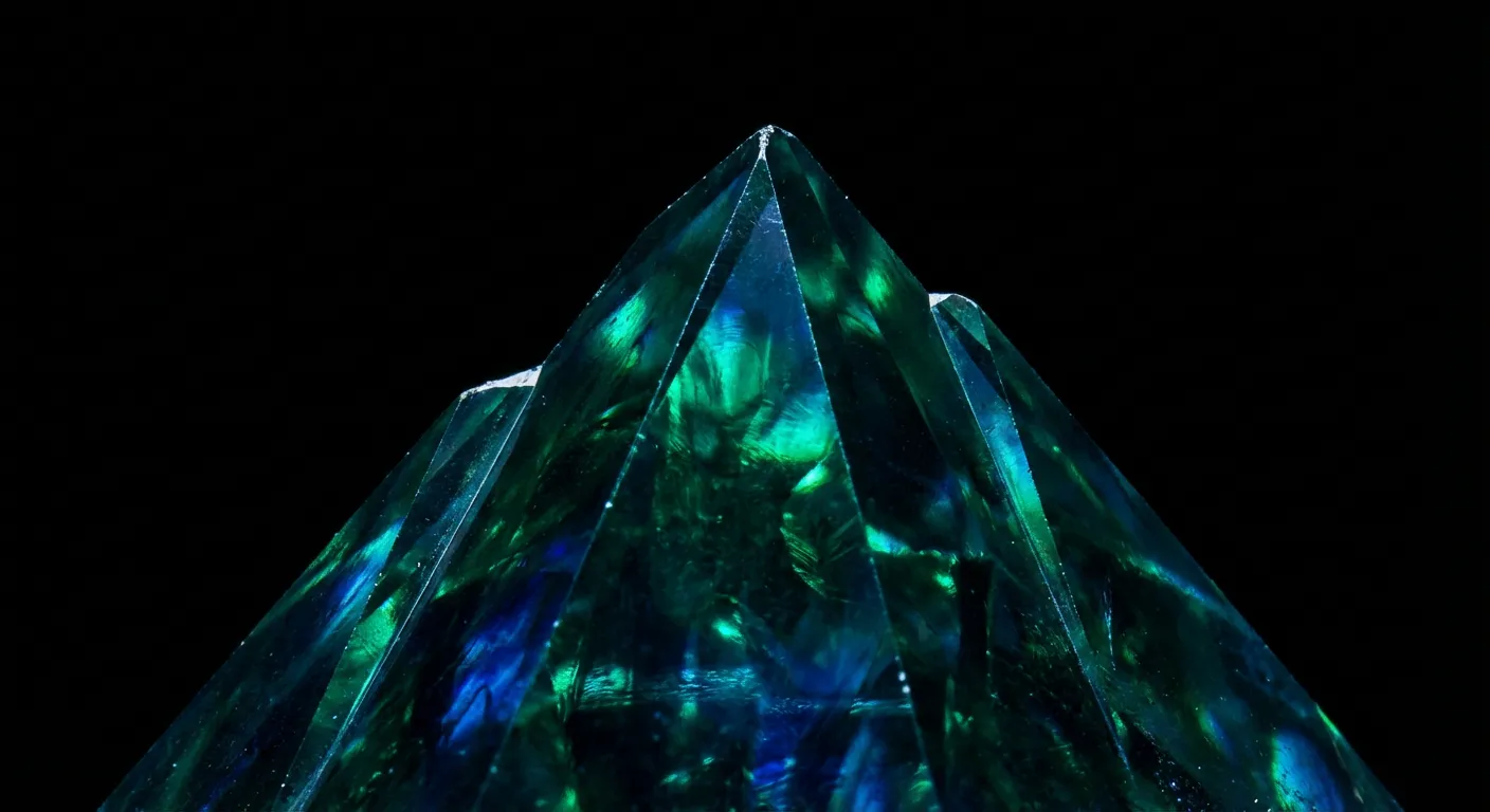 Icône minimaliste d'une montagne cristalline symbolisant la solidité de SwissBorg.