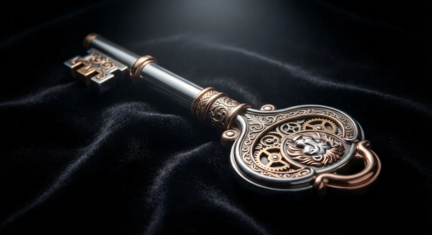 Une clé élégante symbolisant l'accès au crédit immobilier