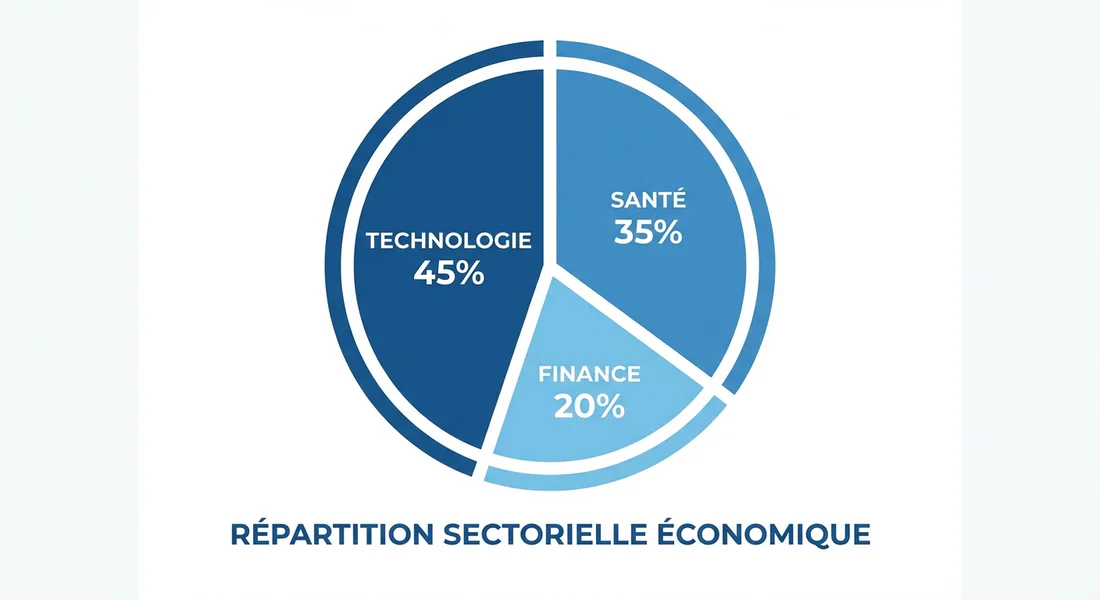 Infographie montrant la répartition sectorielle de l'Euro Stoxx 600.