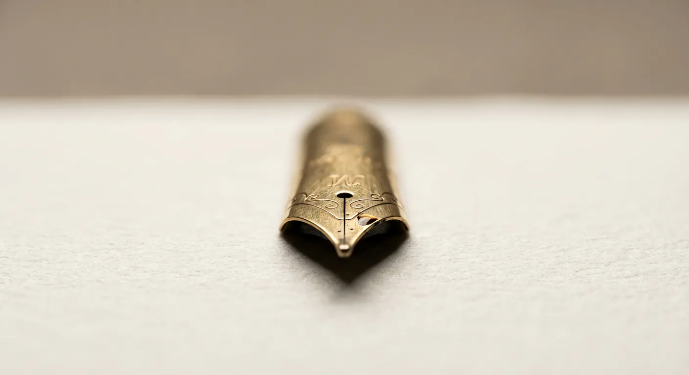 Gros plan minimaliste d'un stylo de luxe sur papier, icône de la déclaration IFU.