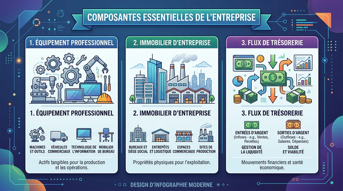 Schéma des différents types de crédits bancaires pour les entrepreneurs.