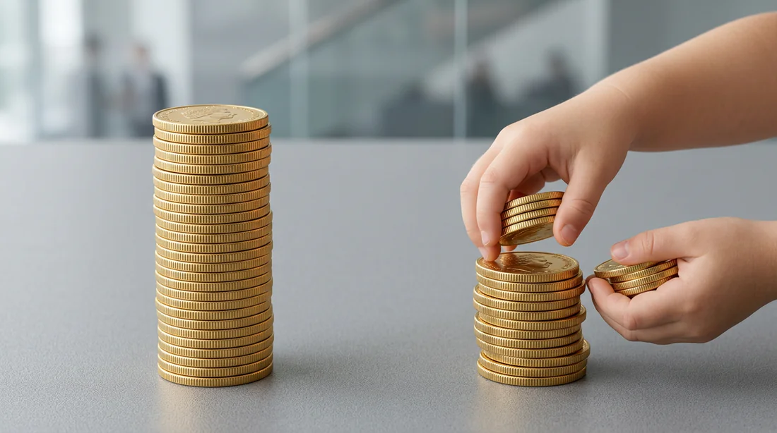 Comparaison des frais de gestion Comparaison graphique entre une épargne préservée et une épargne amputée par les commissions.